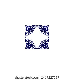 ornament corner square vector corner