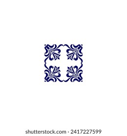 ornament corner square vector corner