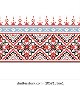 Ornament for cross stitch. National ornament of slavic peoples.