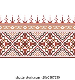 Ornament for cross stitch. National ornament of slavic peoples.