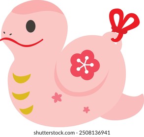 An ornament of the cute snake of the Year of the Serpent