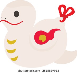 An ornament of the cute snake of the Year of the Serpent