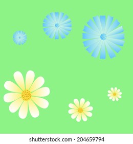 Ornament of daisies and chicory
