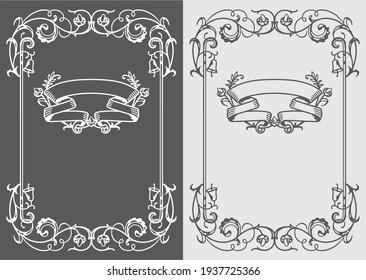 Ornamento para decorar invitaciones, libros y diseño de impresión