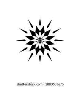 Ornament decoration background in black with white background. floral ornamental template design background