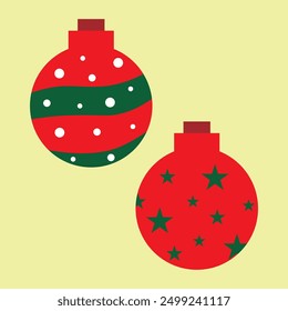 ornament decoration flat christmas icon design