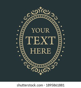 ornament decoration with text vector illustration template