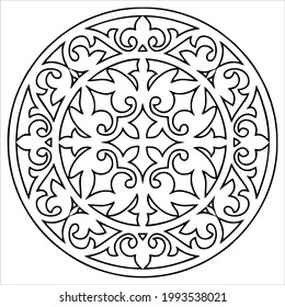 ornament decoration vector black white