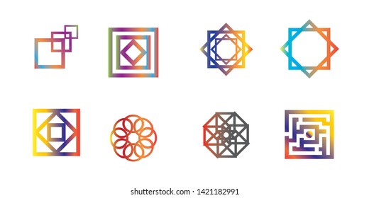 ornament decoration vector icon set 