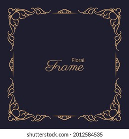 Ornament decorative creative floral frame design. -  Vector.
