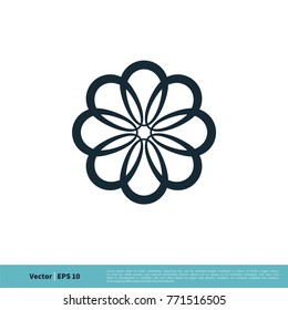 Ornament Decorative Flower Icon Vector Logo Template Illustration Design. Vector EPS 10.