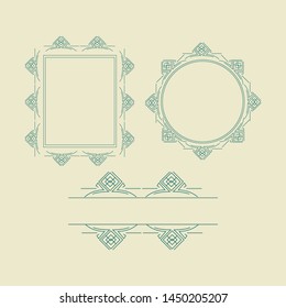 Ornament Decorative Frame Collection Vector 02