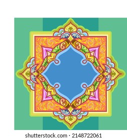 Ornament Decorative Islamic Border Ramadan and Idul Fitri