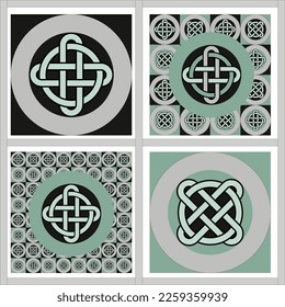 Ornament design based on the Celtic pattern.Seamless pattern.Vector.