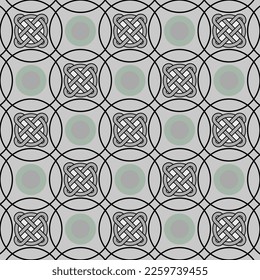 Ornament design based on the Celtic pattern.Seamless pattern.Vector.