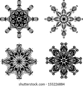 ornament design element new year snowflake