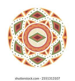 ornament design geometric african culture isolated