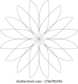 Material vectorial del logotipo de diseño de ornamentos