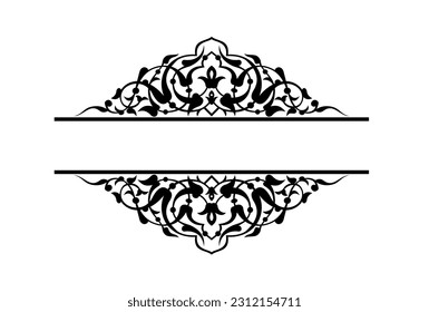 Ornament design pattern for artwork frame. Vector illustration.