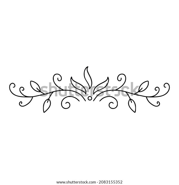 Ornament for 
design of wedding card. Calligraphic doodle element. Pattern, curl,
design element. Frame for 
text.