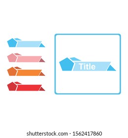 Ornament Designs for Titles in Blue, Pink, Orange and Red
