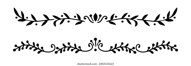 Ornament divider collection in black colour	