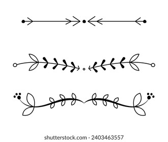 Ornament divider collection in black colour	