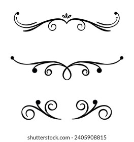 Ornament divider collection in black colour