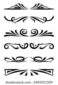 Ornament divider collection in black colour