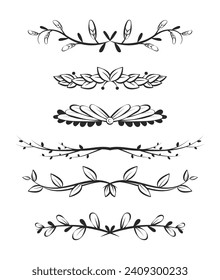 Ornament divider collection in black colour	