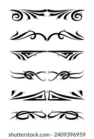Ornament divider collection in black colour