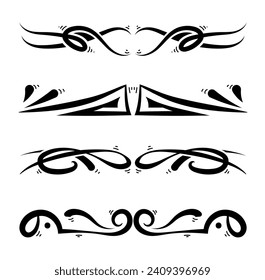 Ornament divider collection in black colour