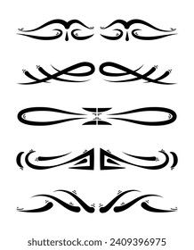 Ornament divider collection in black colour