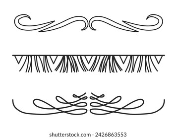 Ornament divider collection in black colour