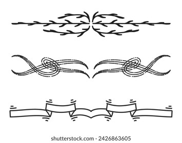 Ornament divider collection in black colour