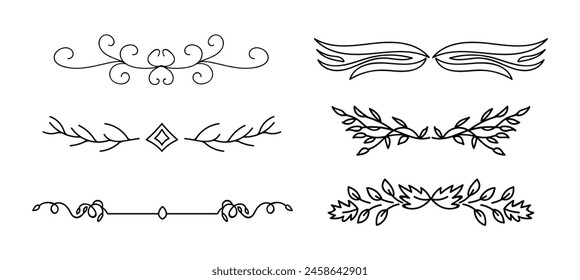 Ornament divider collection in black colour