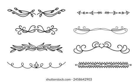 Ornament divider collection in black colour