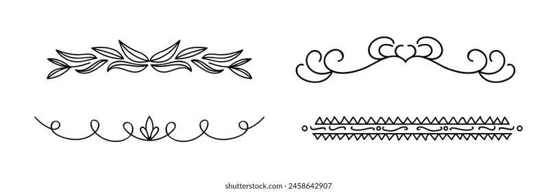 Ornament divider collection in black colour