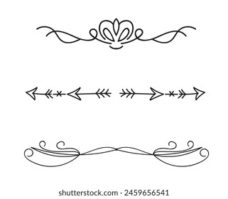 Ornament divider collection in black colour