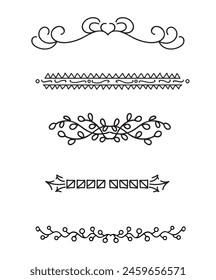 Ornament divider collection in black colour