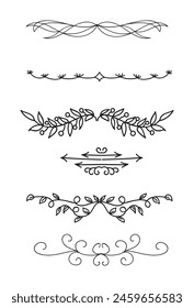 Ornament divider collection in black colour