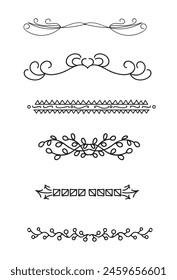 Ornament divider collection in black colour
