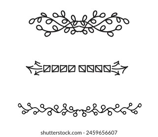 Ornament divider collection in black colour