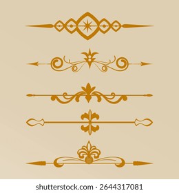 Ornament divider collection element set. Element icon set. Decorative design elements