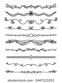 Ornament divider collection on black colour