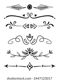 Ornament divider collection on black colour
