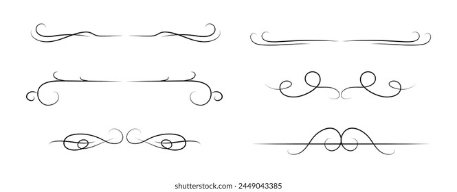 Ornament divider collection on black colour