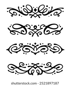 Ornament divider collection on black colour