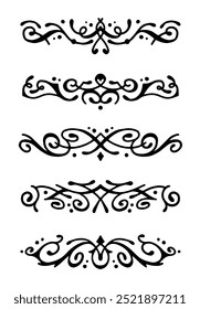 Ornament divider collection on black colour