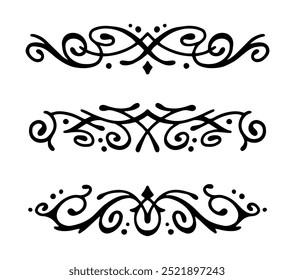 Ornament divider collection on black colour